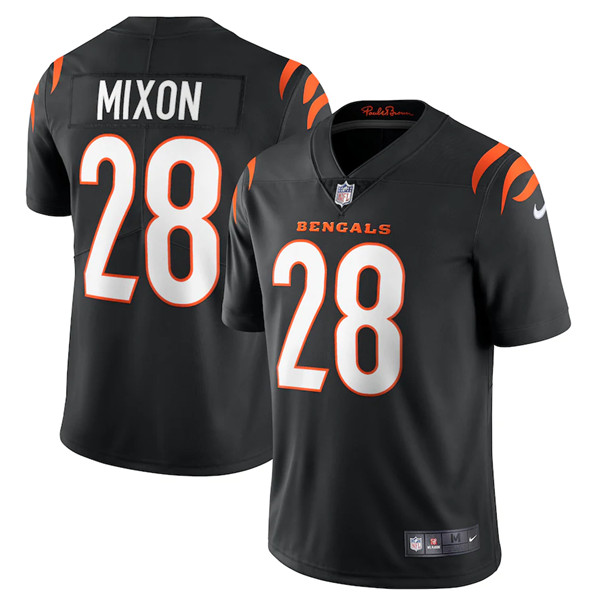 Women's Cincinnati Bengals #28 Joe Mixon 2021 Black NFL Vapor Limited Stitched Jersey(Run Small) Women's Cincinnati Bengals #28 Joe Mixon 2021 Black NFL Vapor Limited Stitched Jersey(Run Small)